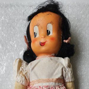 Antique/Vintage Little Lulu Composition Doll 1930's? 14" Stuffed & Jointed RARE